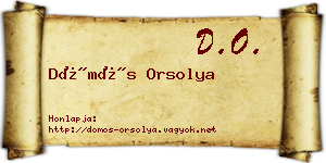 Dömös Orsolya névjegykártya