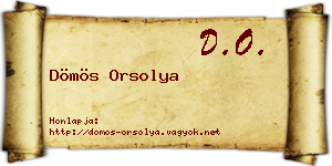 Dömös Orsolya névjegykártya