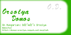 orsolya domos business card